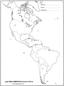 mapa_tres_americas Colorear